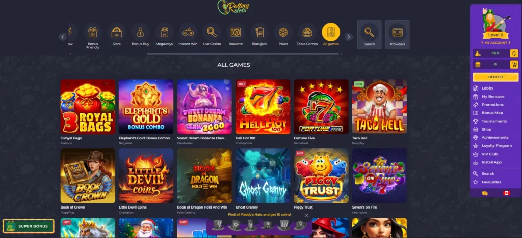 Rolling Slots Casino Games